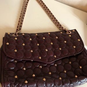 Rebecca Minkoff Maroon Quilted Handbag EUC